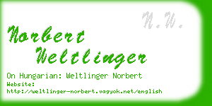 norbert weltlinger business card